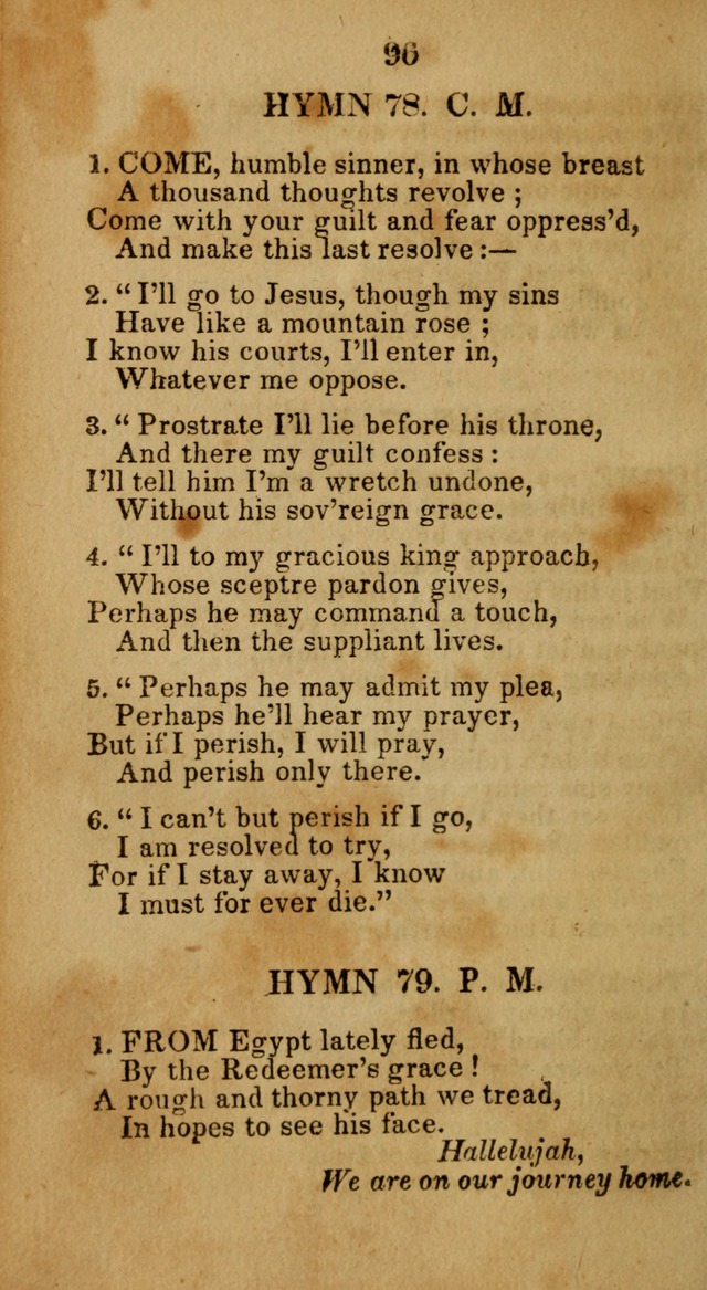 Social and Camp-meeting Songs, for the Pious (9th ed. enl.) page 96
