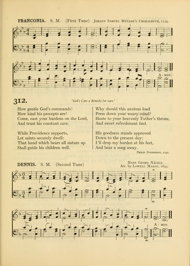 Services for Congregational Worship. The New Hymn and Tune Book page 313