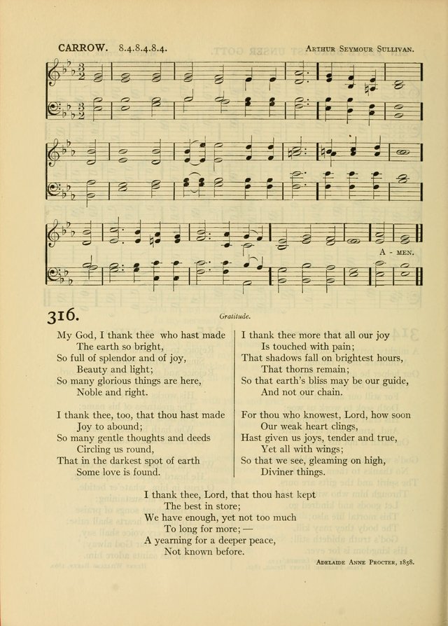 Services for Congregational Worship. The New Hymn and Tune Book page 316