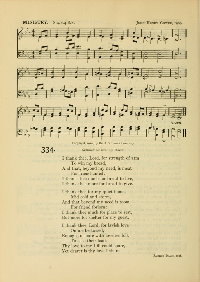 Services for Congregational Worship. The New Hymn and Tune Book page 328