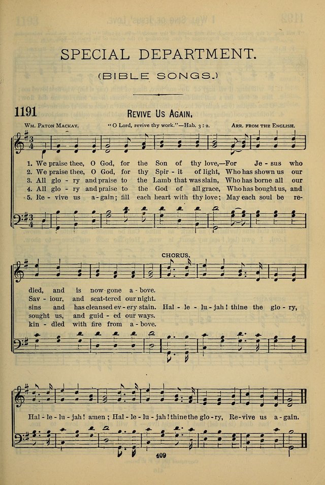 The Seventh-Day Adventist Hymn and Tune Book: for use in divine worship page 409