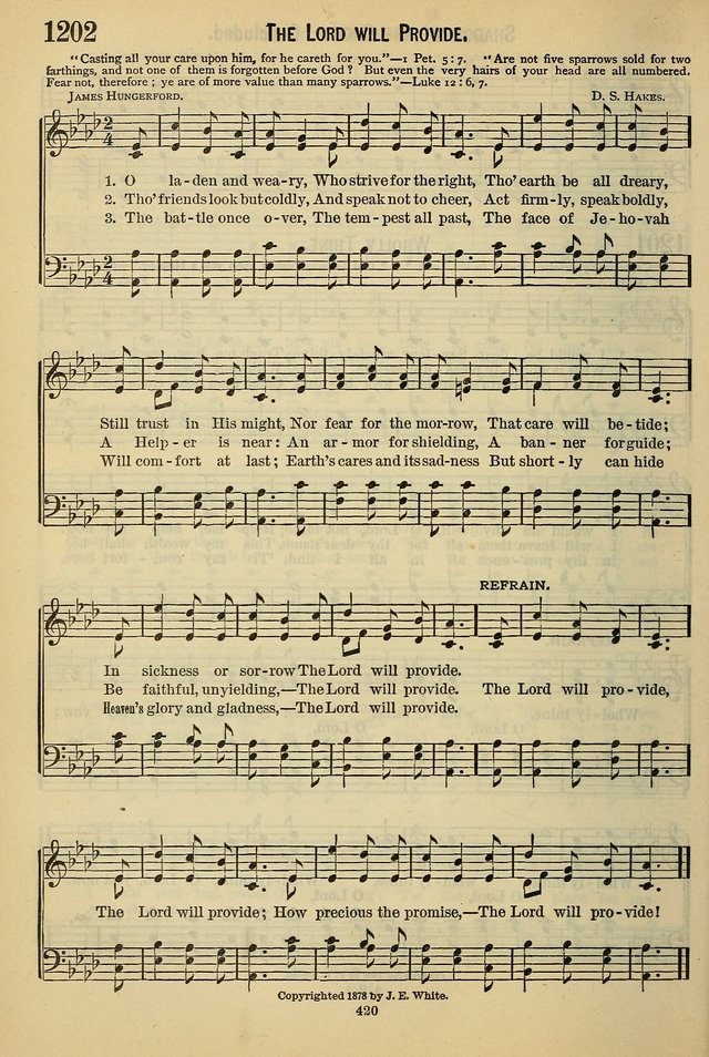 The Seventh-Day Adventist Hymn and Tune Book: for use in divine worship page 420