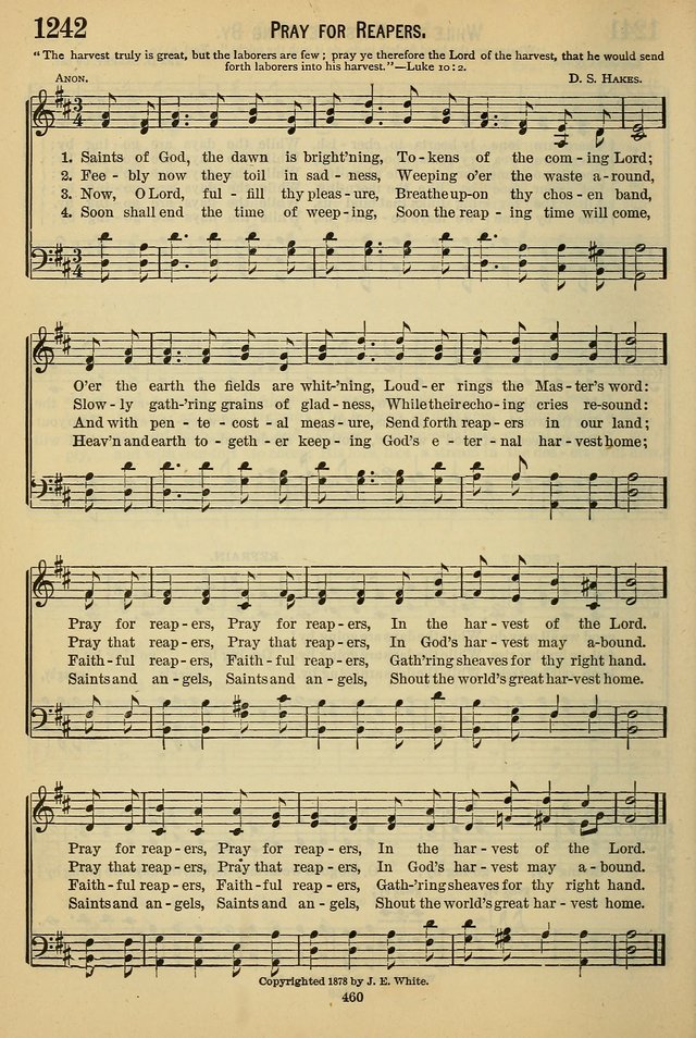The Seventh-Day Adventist Hymn and Tune Book: for use in divine worship page 460