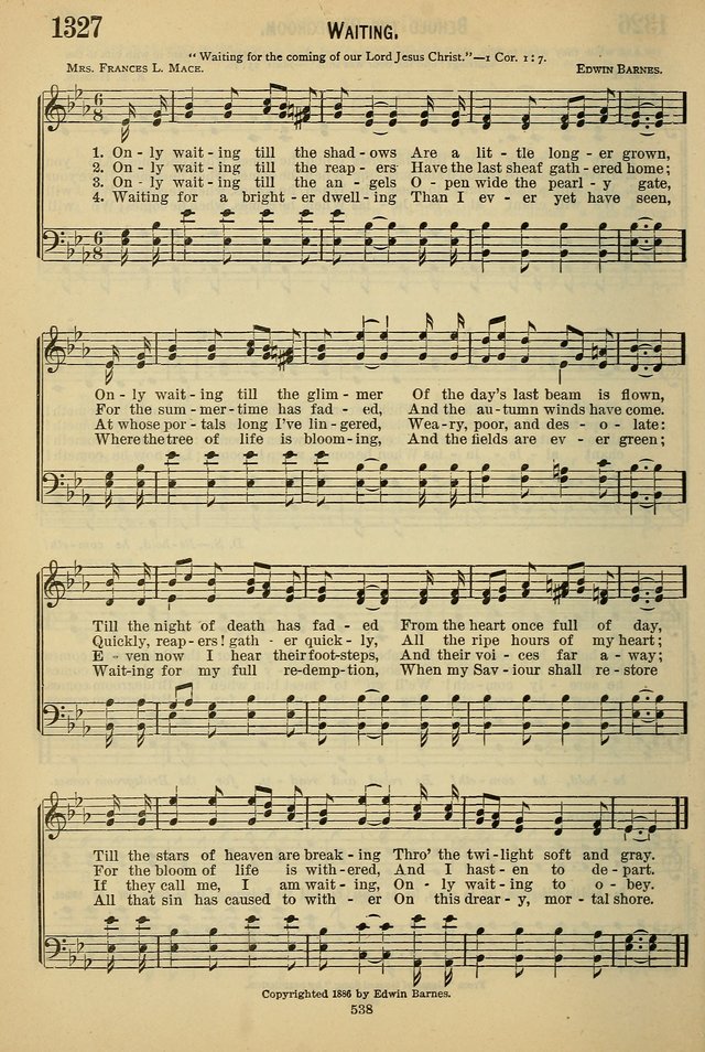 The Seventh-Day Adventist Hymn and Tune Book: for use in divine worship page 538