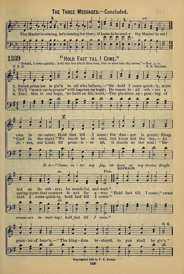 The Seventh-Day Adventist Hymn and Tune Book: for use in divine worship page 549