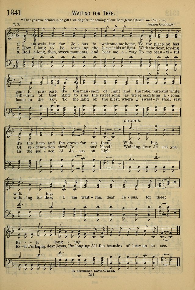 The Seventh-Day Adventist Hymn and Tune Book: for use in divine worship page 551