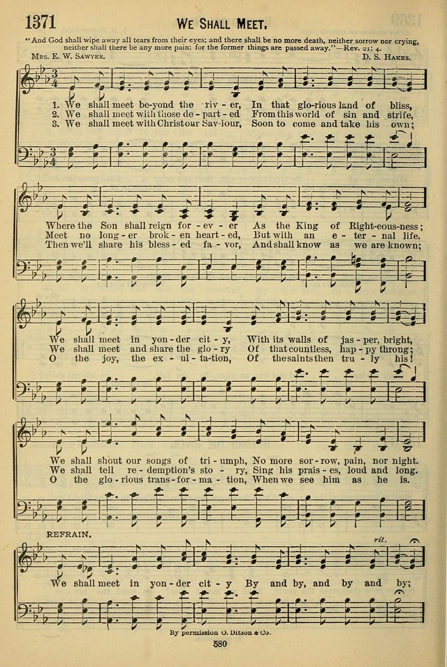 The Seventh-Day Adventist Hymn and Tune Book: for use in divine worship page 580