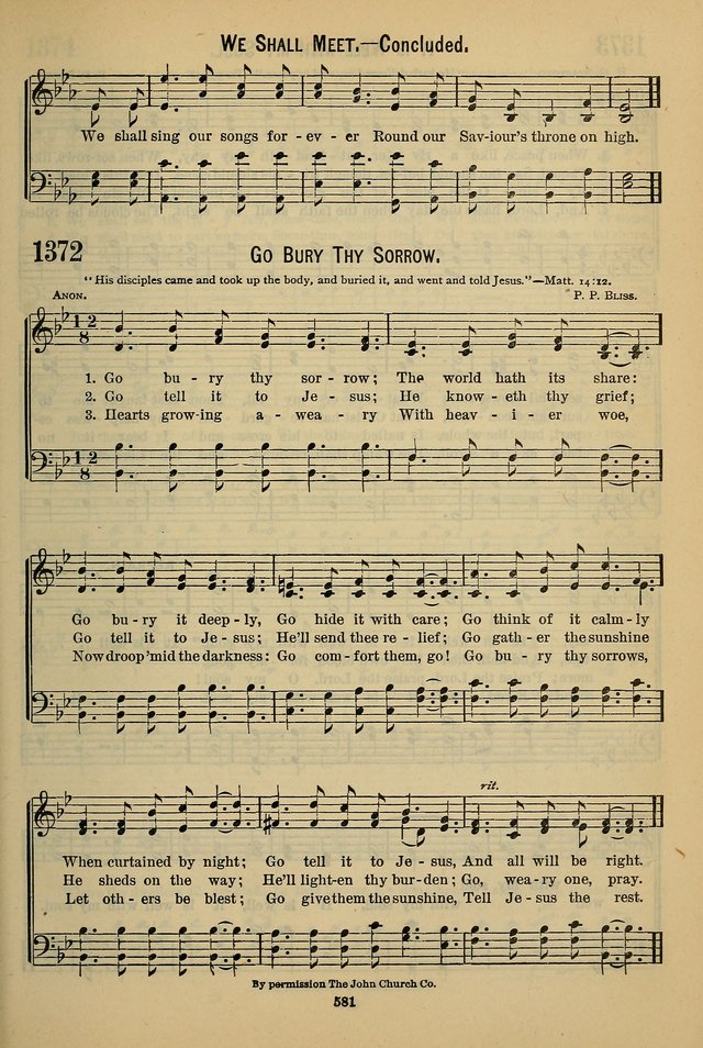 The Seventh-Day Adventist Hymn and Tune Book: for use in divine worship page 581