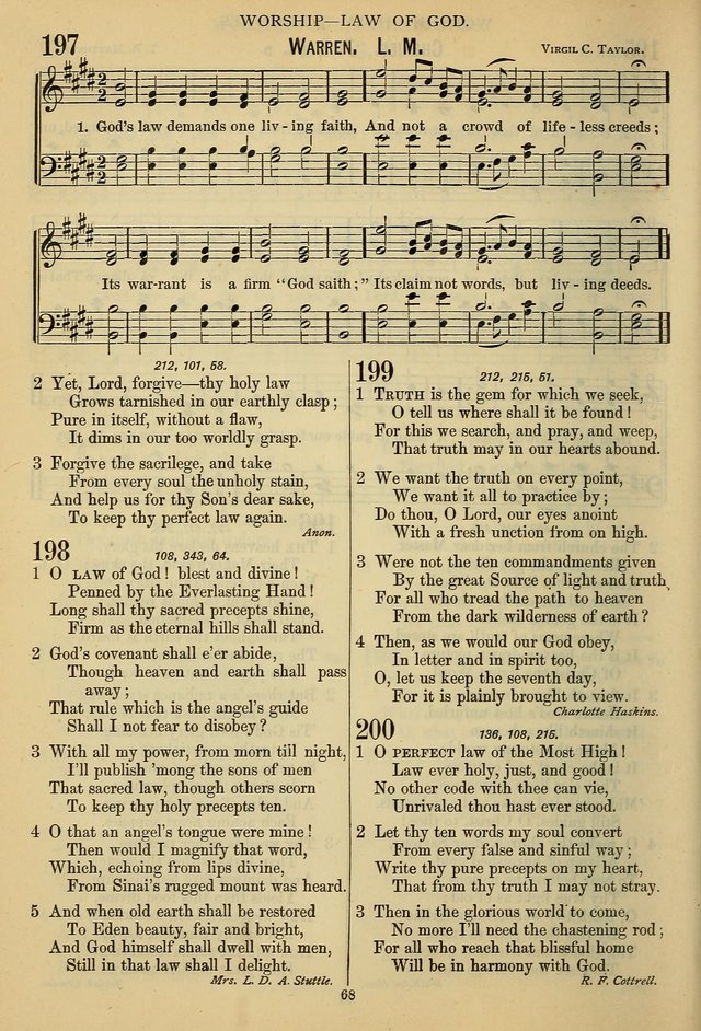 The Seventh-Day Adventist Hymn and Tune Book: for use in divine worship page 68