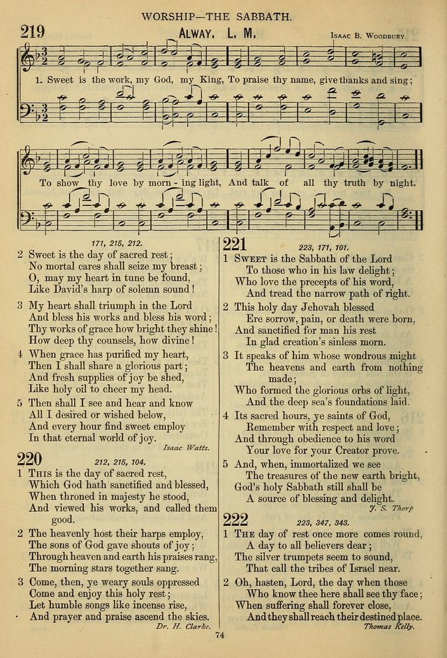The Seventh-Day Adventist Hymn and Tune Book: for use in divine worship page 74