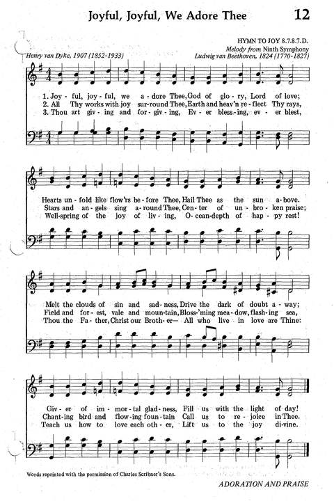 Seventh-day Adventist Hymnal page 13