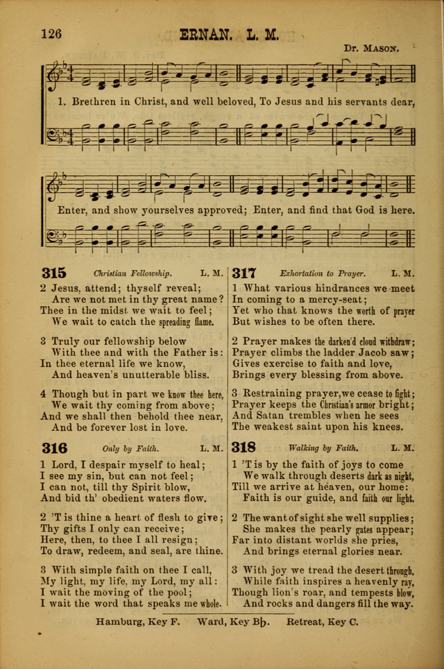 Songs of Devotion for Christian Assocations: a collection of psalms, hymns, spiritual songs, with music for chuch services, prayer and conference meetings, religious conventions, and family worship. page 126