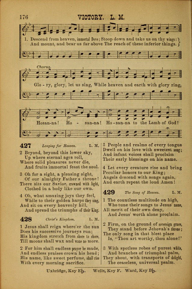 Songs of Devotion for Christian Assocations: a collection of psalms, hymns, spiritual songs, with music for chuch services, prayer and conference meetings, religious conventions, and family worship. page 176
