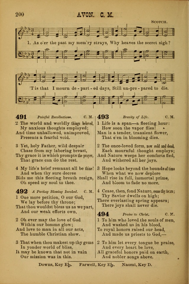 Songs of Devotion for Christian Assocations: a collection of psalms, hymns, spiritual songs, with music for chuch services, prayer and conference meetings, religious conventions, and family worship. page 200