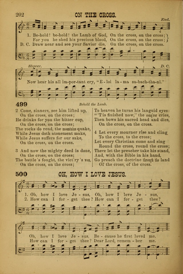 Songs of Devotion for Christian Assocations: a collection of psalms, hymns, spiritual songs, with music for chuch services, prayer and conference meetings, religious conventions, and family worship. page 202