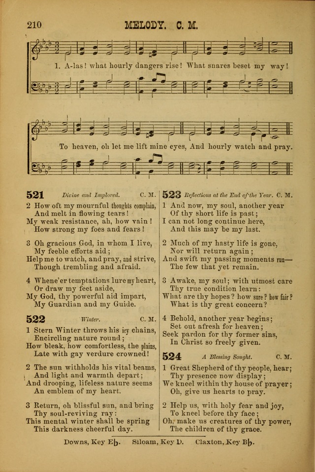 Songs of Devotion for Christian Assocations: a collection of psalms, hymns, spiritual songs, with music for chuch services, prayer and conference meetings, religious conventions, and family worship. page 210