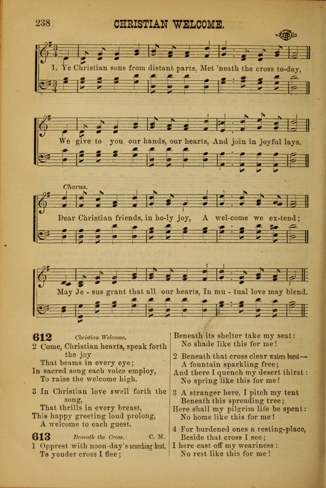Songs of Devotion for Christian Assocations: a collection of psalms, hymns, spiritual songs, with music for chuch services, prayer and conference meetings, religious conventions, and family worship. page 238