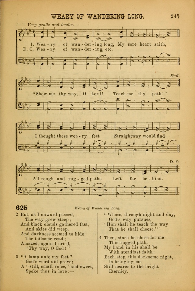 Songs of Devotion for Christian Assocations: a collection of psalms, hymns, spiritual songs, with music for chuch services, prayer and conference meetings, religious conventions, and family worship. page 245