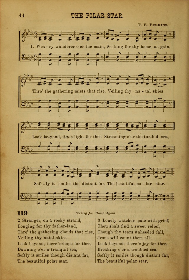 Songs of Devotion for Christian Assocations: a collection of psalms, hymns, spiritual songs, with music for chuch services, prayer and conference meetings, religious conventions, and family worship. page 44