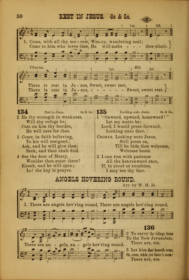 Songs of Devotion for Christian Assocations: a collection of psalms, hymns, spiritual songs, with music for chuch services, prayer and conference meetings, religious conventions, and family worship. page 50