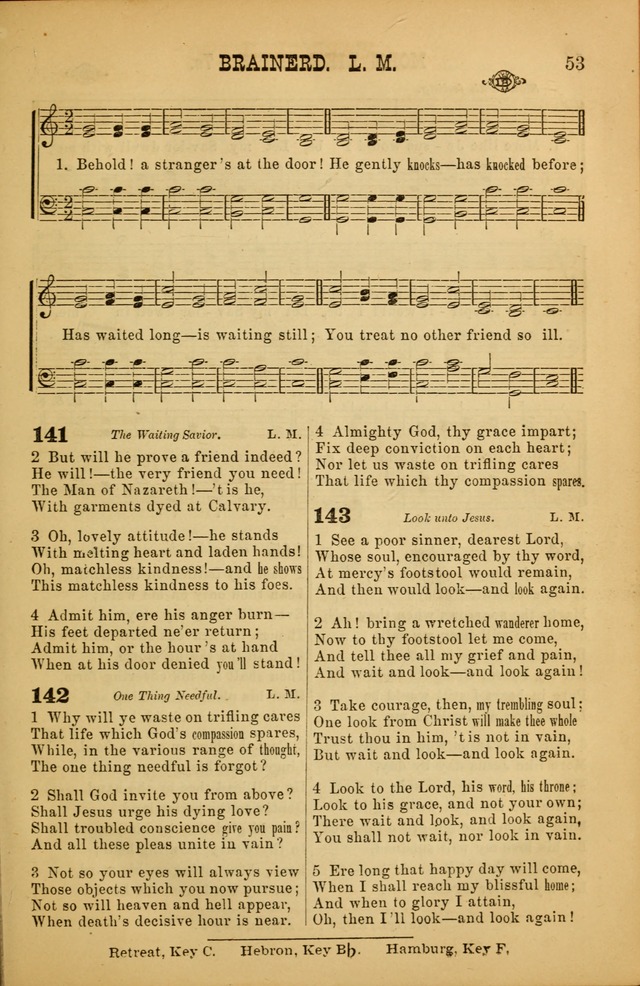 Songs of Devotion for Christian Assocations: a collection of psalms, hymns, spiritual songs, with music for chuch services, prayer and conference meetings, religious conventions, and family worship. page 53