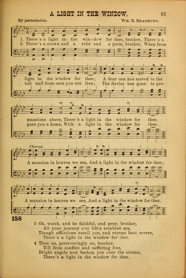 Songs of Devotion for Christian Assocations: a collection of psalms, hymns, spiritual songs, with music for chuch services, prayer and conference meetings, religious conventions, and family worship. page 61
