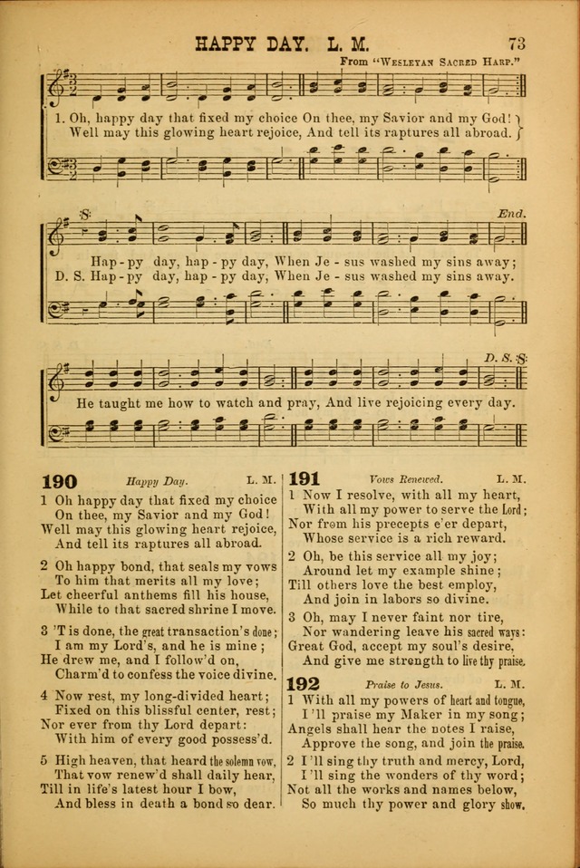Songs of Devotion for Christian Assocations: a collection of psalms, hymns, spiritual songs, with music for chuch services, prayer and conference meetings, religious conventions, and family worship. page 73