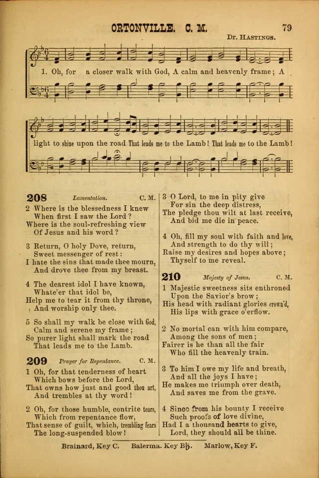 Songs of Devotion for Christian Assocations: a collection of psalms, hymns, spiritual songs, with music for chuch services, prayer and conference meetings, religious conventions, and family worship. page 79