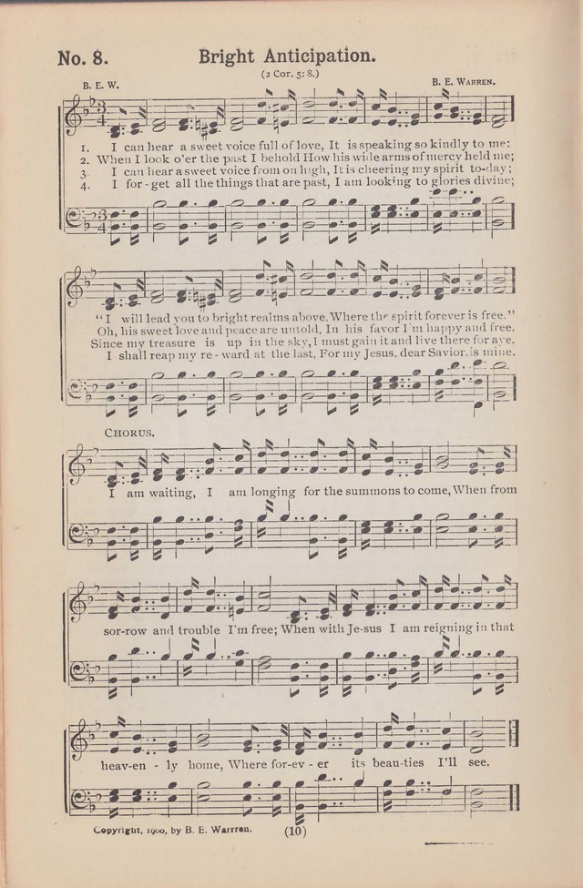 Salvation Echoes: a new collection of spiritual songs; hymning the tidings of full salvation page 10