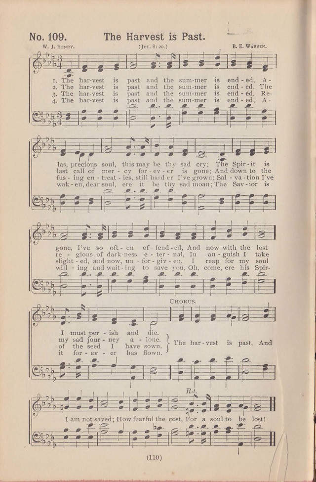 Salvation Echoes: a new collection of spiritual songs; hymning the tidings of full salvation page 110