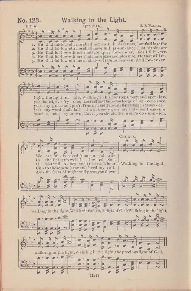 Salvation Echoes: a new collection of spiritual songs; hymning the tidings of full salvation page 124