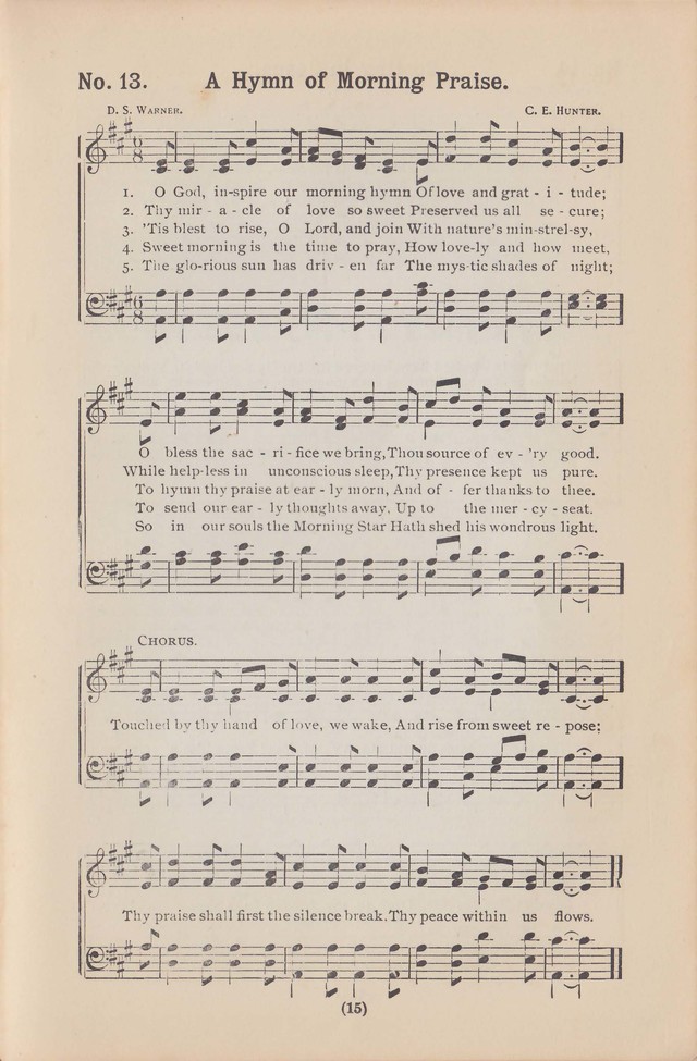 Salvation Echoes: a new collection of spiritual songs; hymning the tidings of full salvation page 15