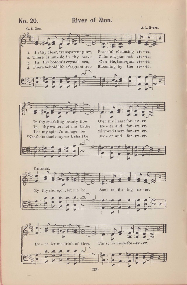 Salvation Echoes: a new collection of spiritual songs; hymning the tidings of full salvation page 22
