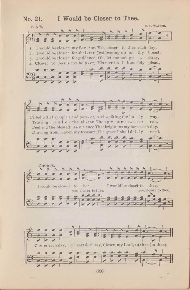 Salvation Echoes: a new collection of spiritual songs; hymning the tidings of full salvation page 23