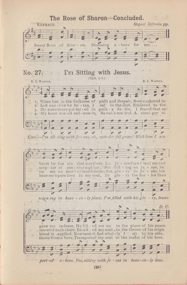 Salvation Echoes: a new collection of spiritual songs; hymning the tidings of full salvation page 29