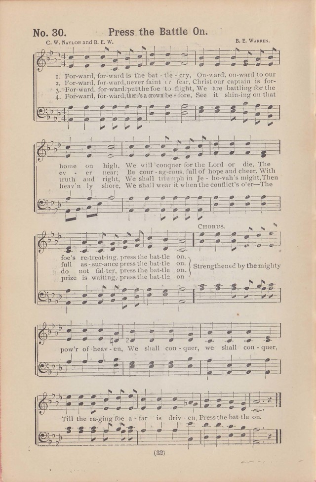 Salvation Echoes: a new collection of spiritual songs; hymning the tidings of full salvation page 32