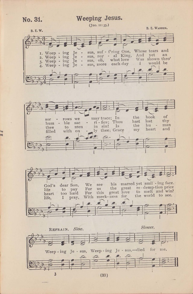 Salvation Echoes: a new collection of spiritual songs; hymning the tidings of full salvation page 33