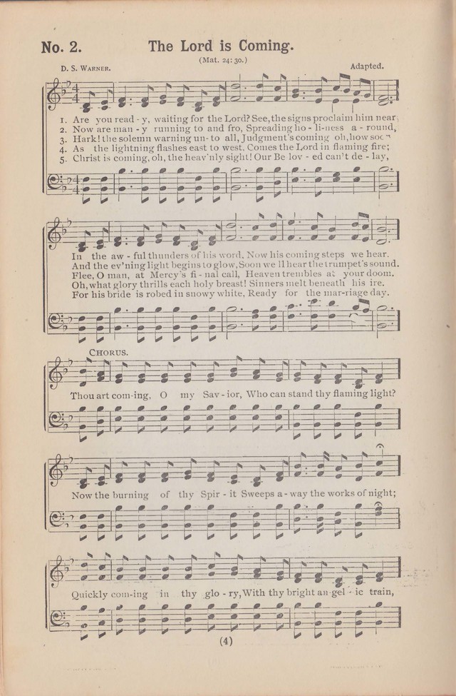 Salvation Echoes: a new collection of spiritual songs; hymning the tidings of full salvation page 4