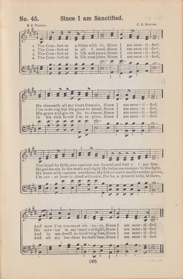 Salvation Echoes: a new collection of spiritual songs; hymning the tidings of full salvation page 47