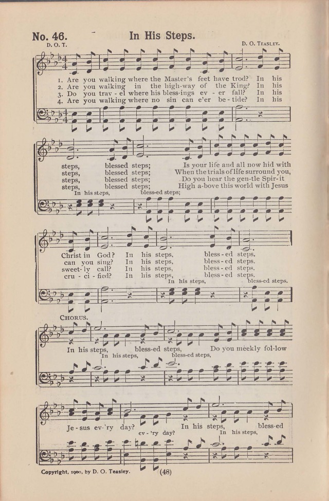 Salvation Echoes: a new collection of spiritual songs; hymning the tidings of full salvation page 48