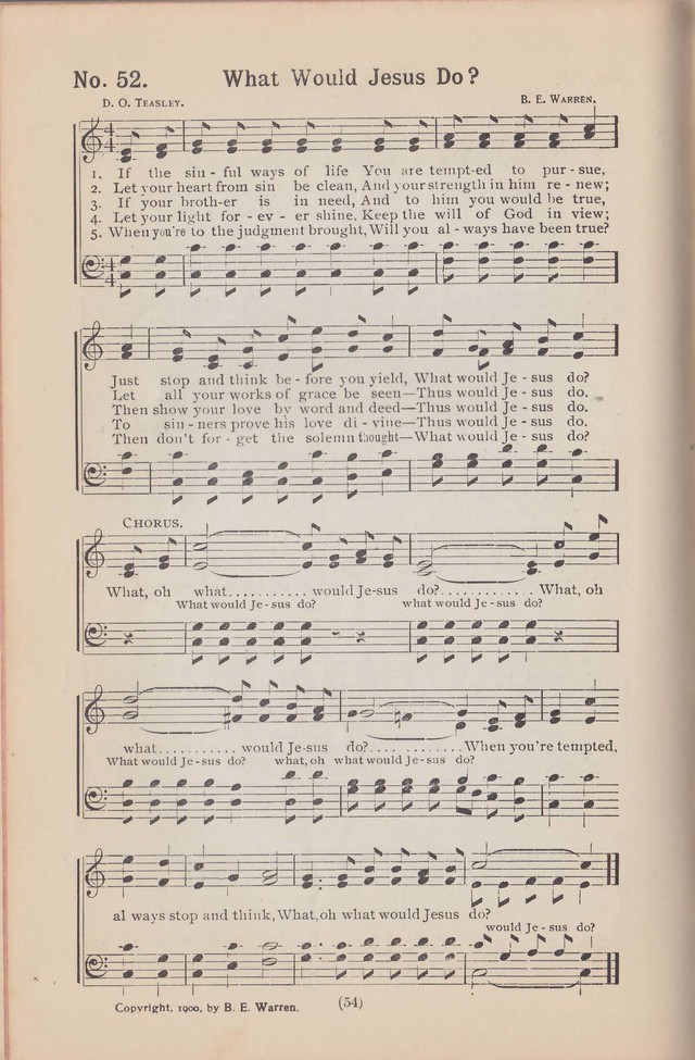 Salvation Echoes: a new collection of spiritual songs; hymning the tidings of full salvation page 54