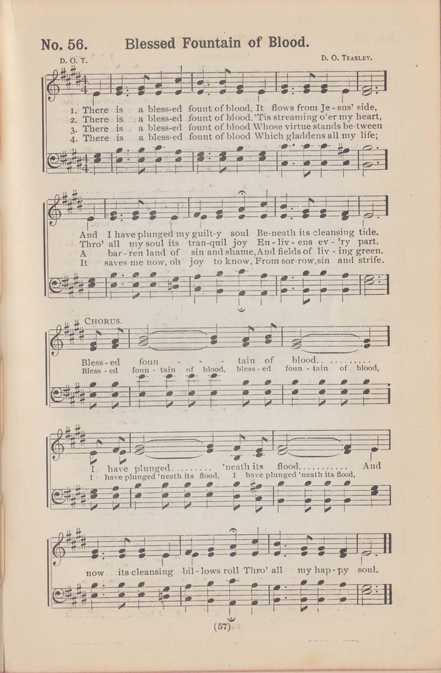 Salvation Echoes: a new collection of spiritual songs; hymning the tidings of full salvation page 57