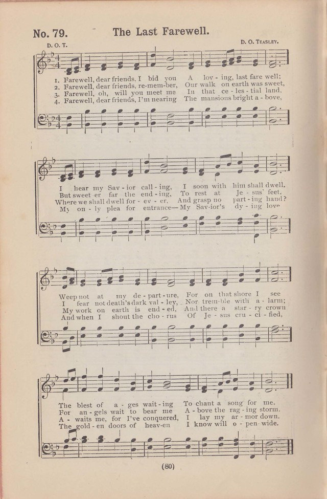 Salvation Echoes: a new collection of spiritual songs; hymning the tidings of full salvation page 80