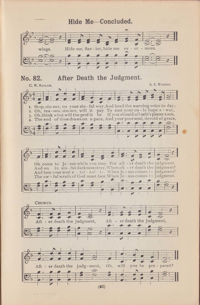 Salvation Echoes: a new collection of spiritual songs; hymning the tidings of full salvation page 83