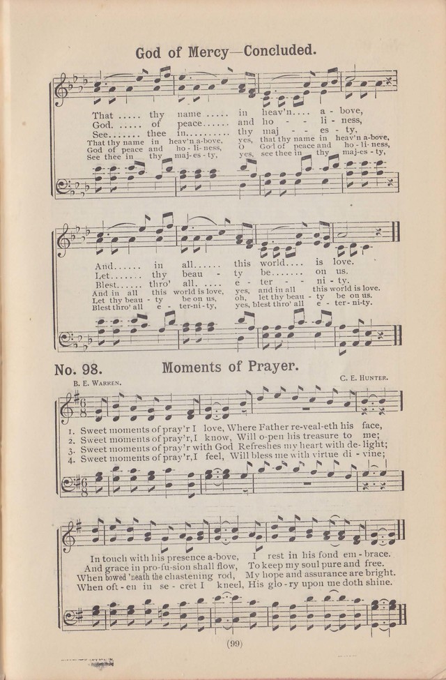 Salvation Echoes: a new collection of spiritual songs; hymning the tidings of full salvation page 99