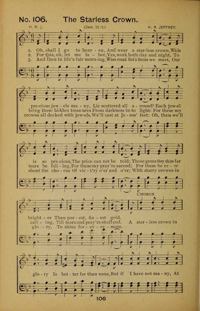 Songs of the Evening Light: for Sunday schools, missionary and revival meetings and gospel work in general page 106