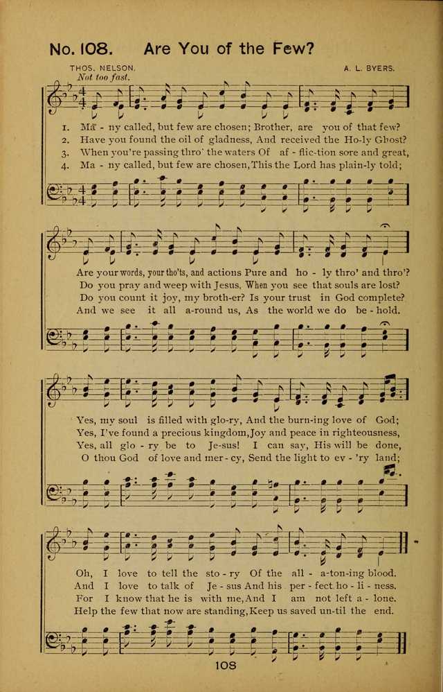 Songs of the Evening Light: for Sunday schools, missionary and revival meetings and gospel work in general page 108