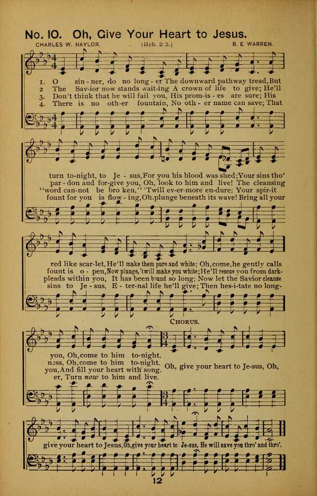 Songs of the Evening Light: for Sunday schools, missionary and revival meetings and gospel work in general page 12