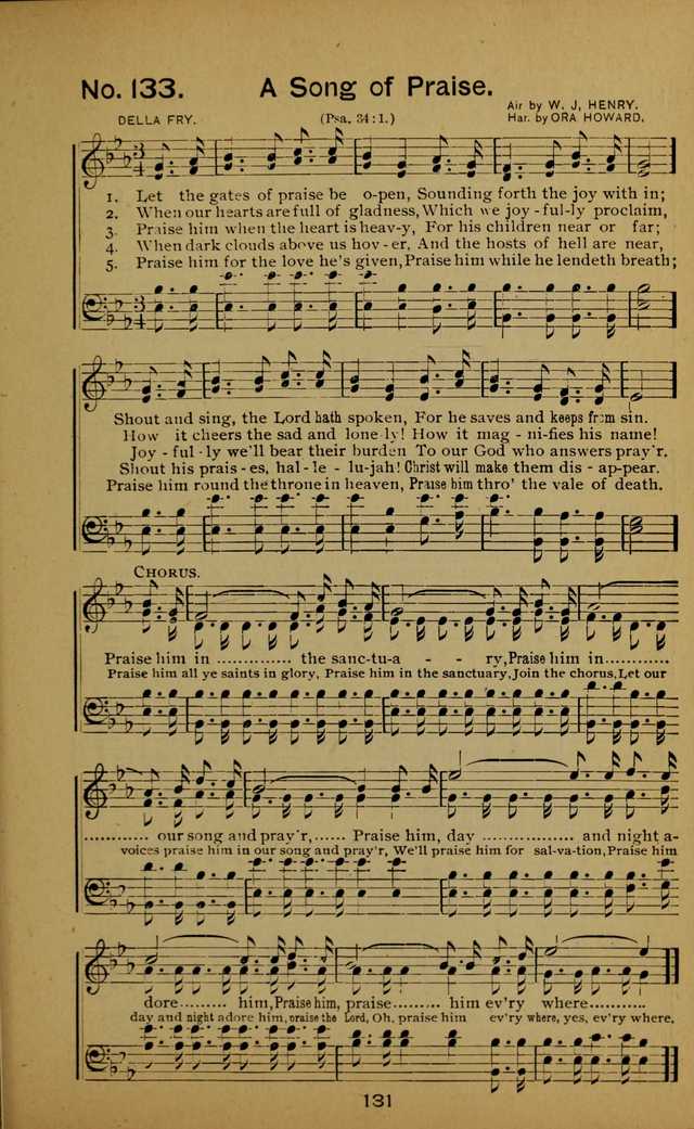 Songs of the Evening Light: for Sunday schools, missionary and revival meetings and gospel work in general page 131