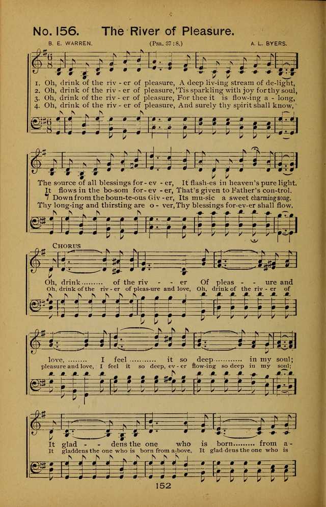 Songs of the Evening Light: for Sunday schools, missionary and revival meetings and gospel work in general page 152